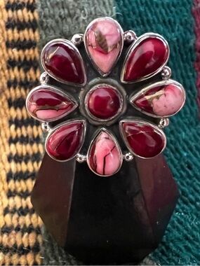 Red Rose Dahlia Mohave Turquoise